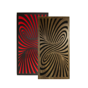 Artistic Design Panel with swirl pattern for sound absorption and diffusion