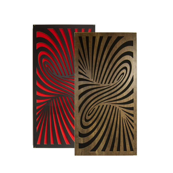Artistic Design Panel with swirl pattern for sound absorption and diffusion