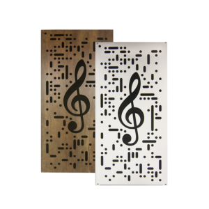 Artistic Design Panel with treble clef pattern for sound absorption and diffusion