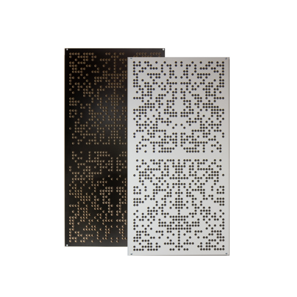 Gray and black Binary Amplitude Diffuser 2D-B acoustic panel front view